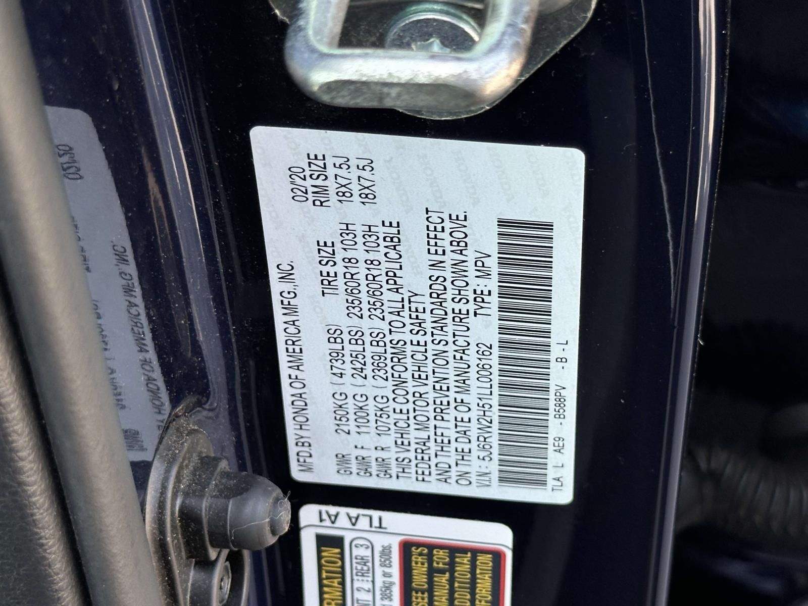 Used 2020 Blue Honda EX image 31