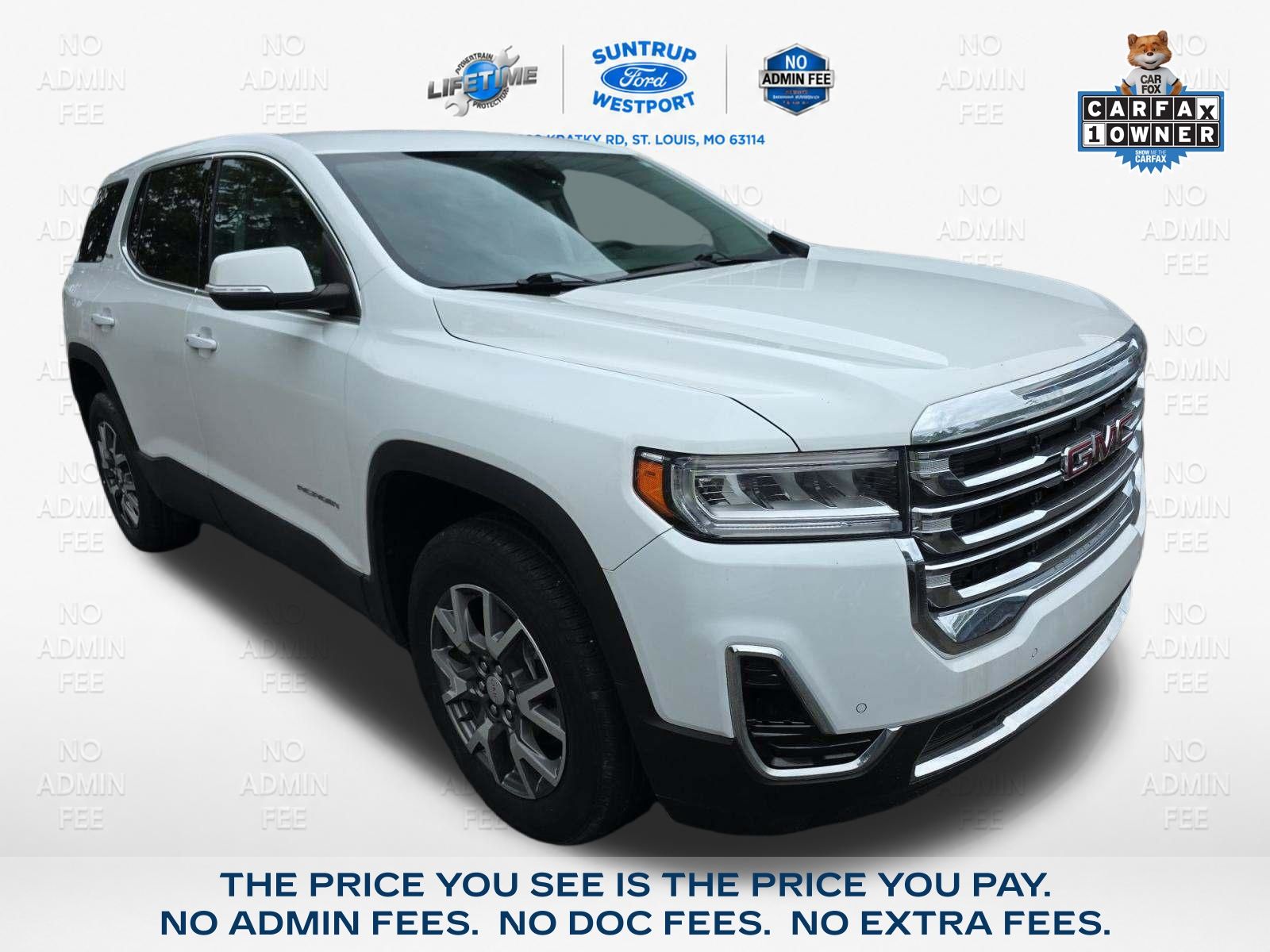 Summit White 2022 GMC Acadia SUV / Crossover Front-Wheel Drive 9-Speed Automatic