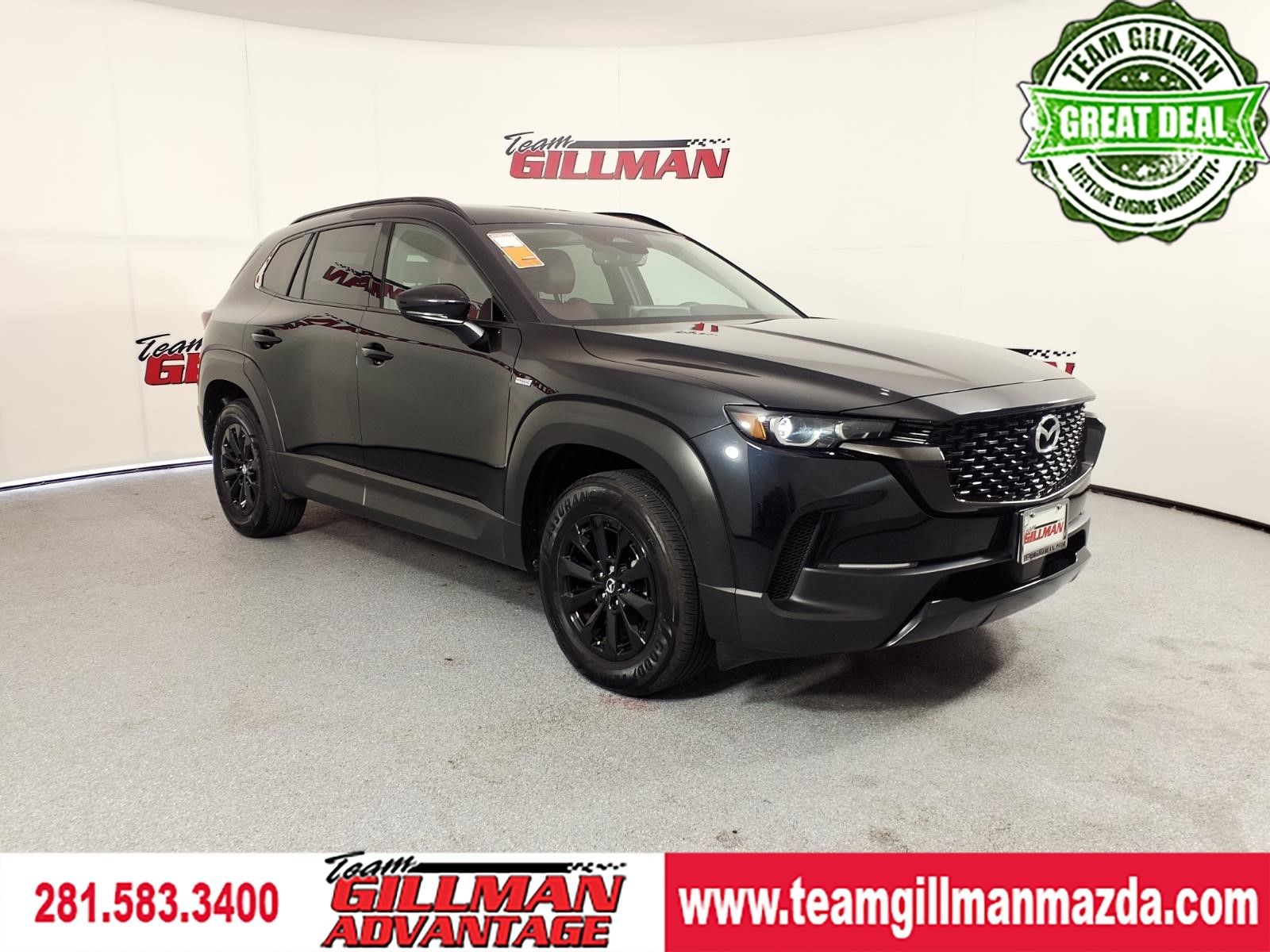 Jet Black Mica 2025 Mazda CX-50 Hybrid Premium AWD SUV / Crossover All-Wheel Drive Continuously Variable Transmission