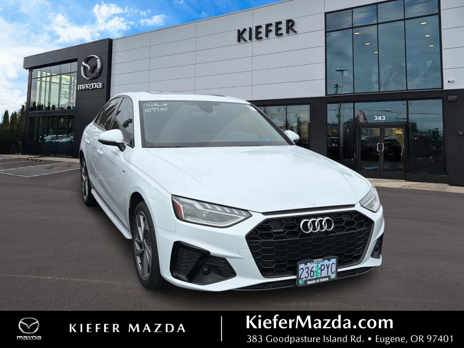 Glacier White 2021 Audi A4 quattro Premium Plus S Line 45 TFSI AWD Sedan All-Wheel Drive 7-Speed Automatic