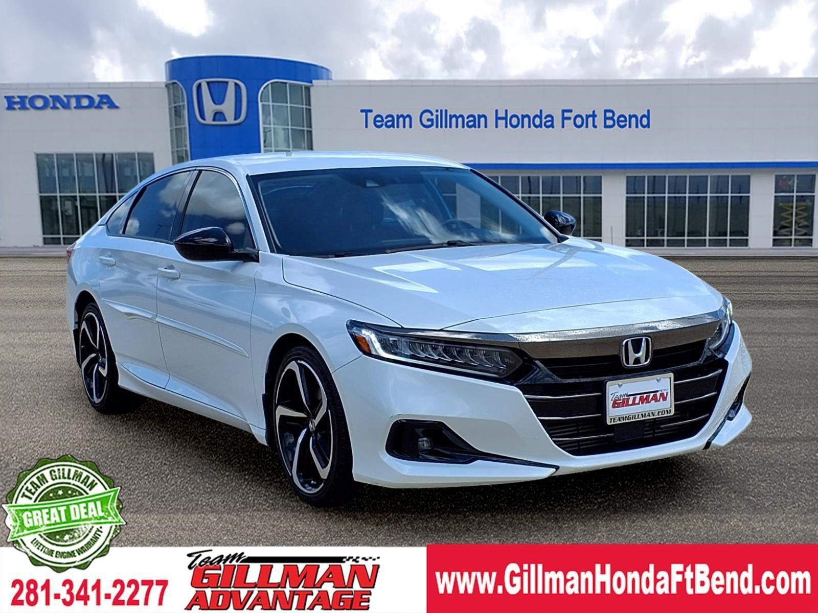 Platinum White Pearl 2022 Honda Accord Sedan Front-Wheel Drive Continuously Variable Transmission