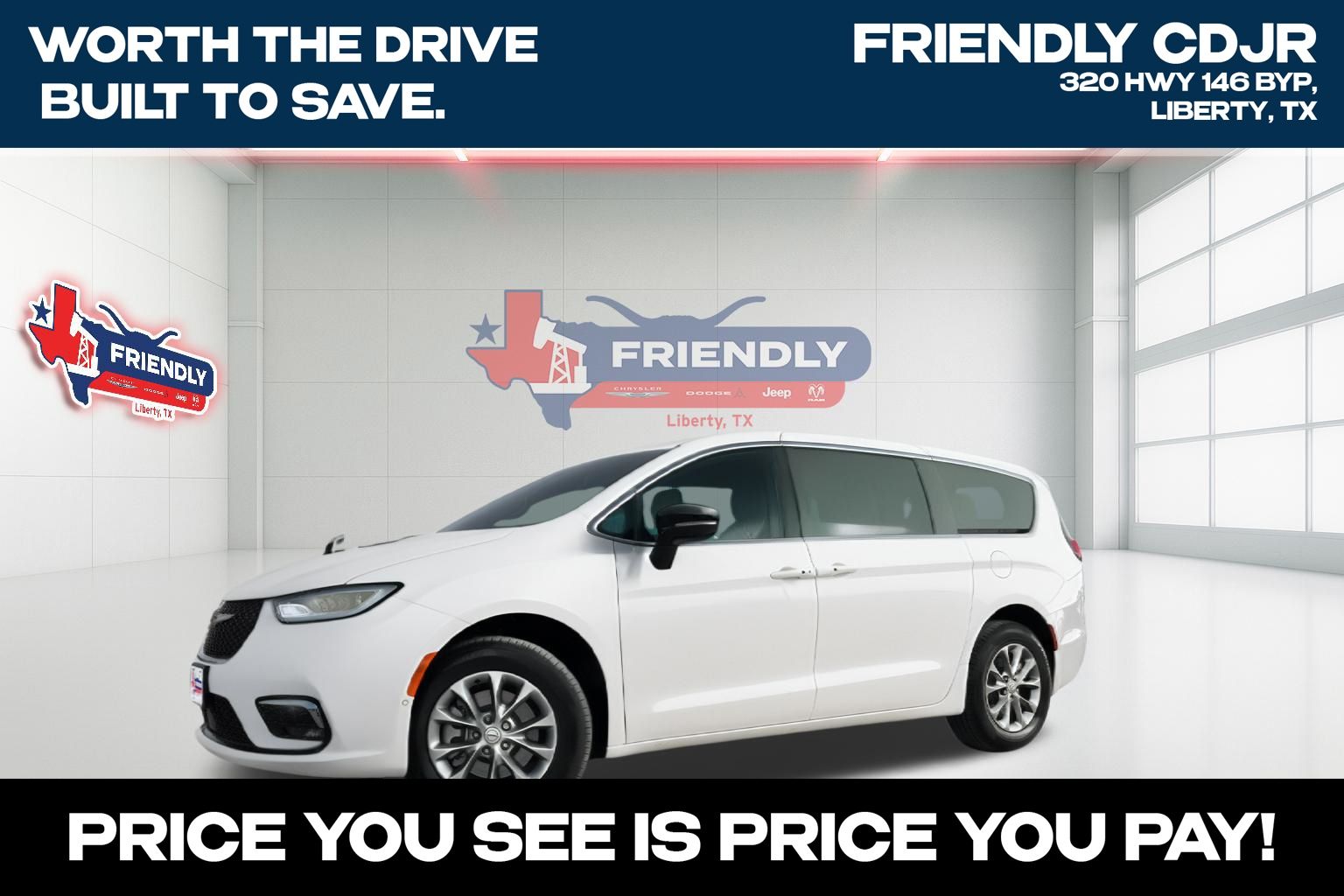 Bright White Clearcoat 2026 Chrysler Pacifica Select AWD Minivan All-Wheel Drive 9-Speed Automatic