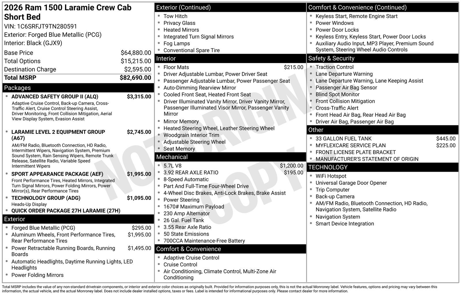 New 2026 Forged Blue Metallic Exterior Paint RAM Laramie image 5