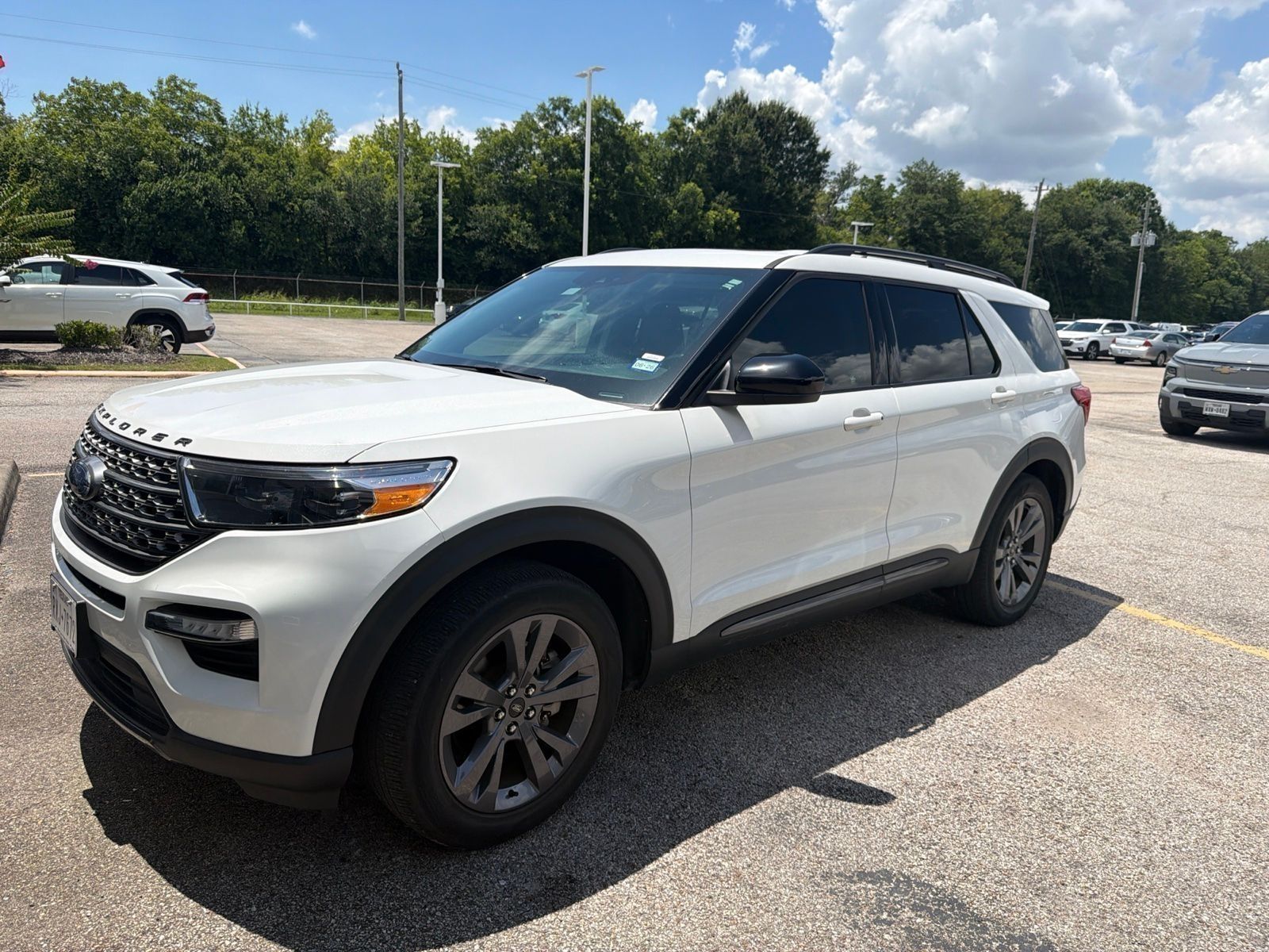 White Metallic 2022 Ford Explorer SUV / Crossover Rear-Wheel Drive Automatic