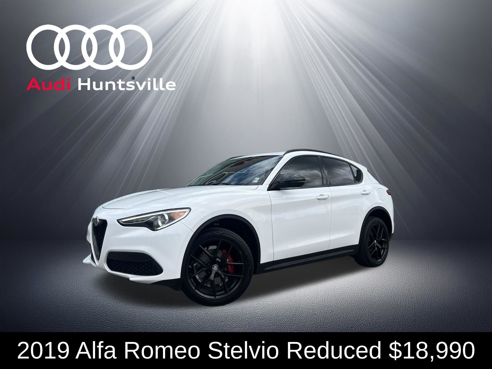 Alfa White 2019 Alfa Romeo Stelvio SUV / Crossover Rear-Wheel Drive 8-Speed Automatic