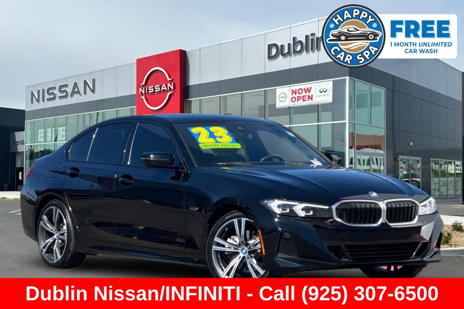Jet Black 2023 BMW 3 Series Sedan Rear-Wheel Drive 8-Speed Automatic