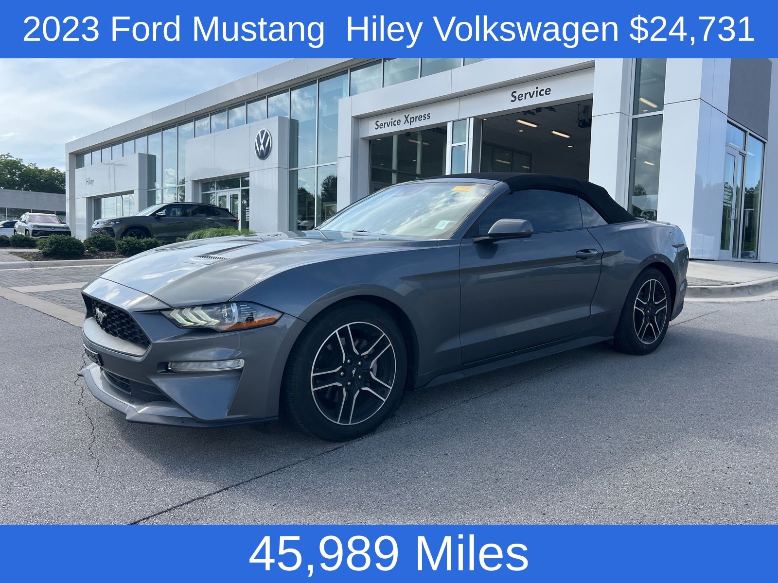 Gray Metallic 2023 Ford Mustang Convertible Rear-Wheel Drive Automatic
