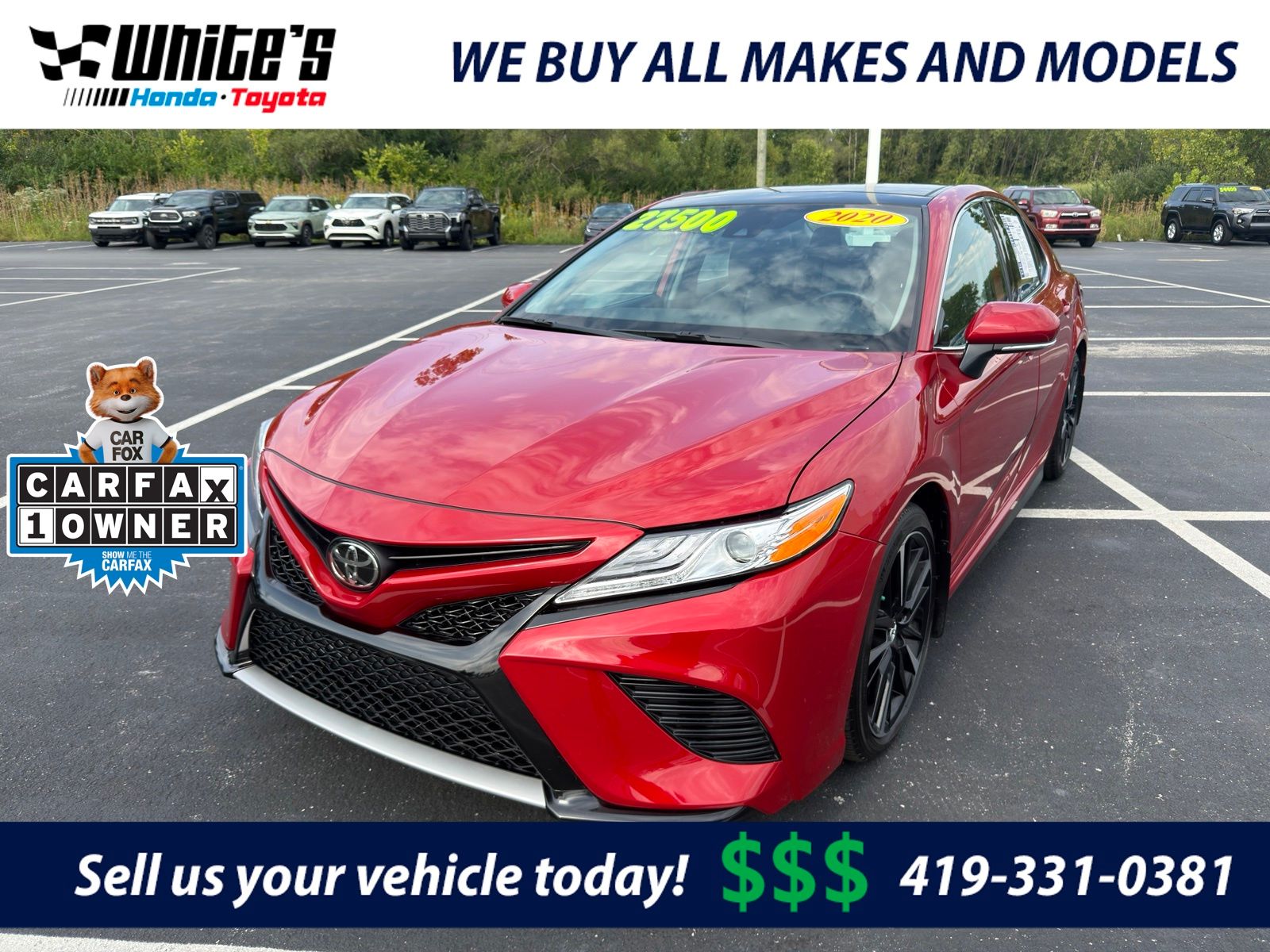 Supersonic Red 2020 Toyota Camry Sedan Front-Wheel Drive 8-Speed Automatic