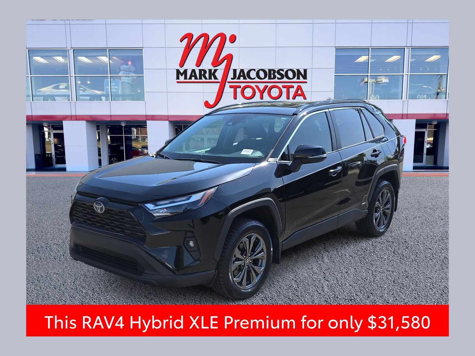 Midnight Black Metallic 2022 Toyota RAV4 Hybrid XLE Premium AWD SUV / Crossover All-Wheel Drive Continuously Variable Transmission