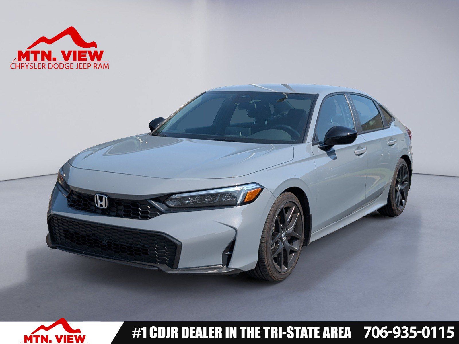 Gray 2026 Honda Civic Sedan Front-Wheel Drive Continuously Variable Transmission
