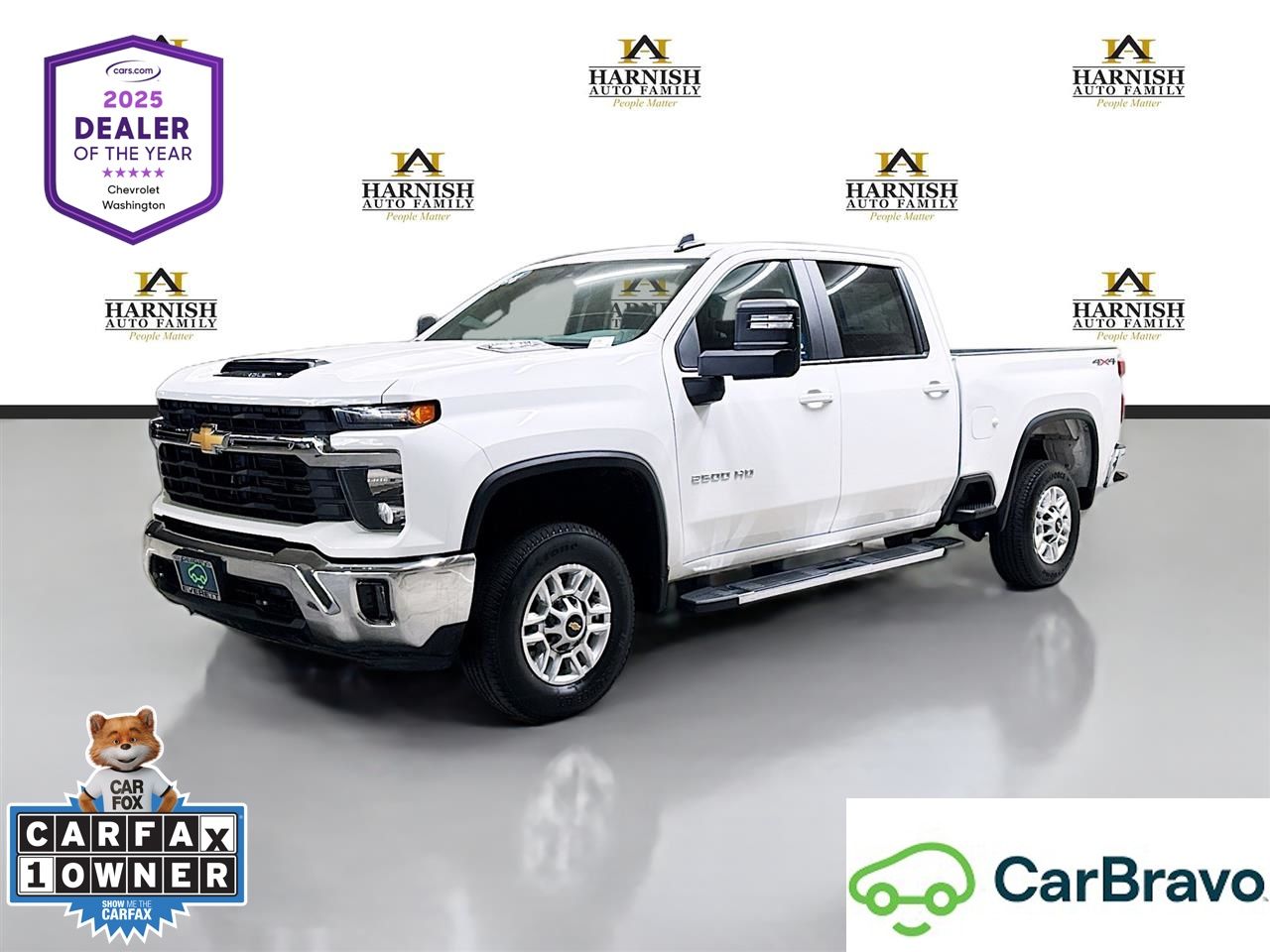 Summit White 2025 Chevrolet Silverado 2500HD LT Crew Cab 4WD Pickup Truck Four-Wheel Drive Automatic