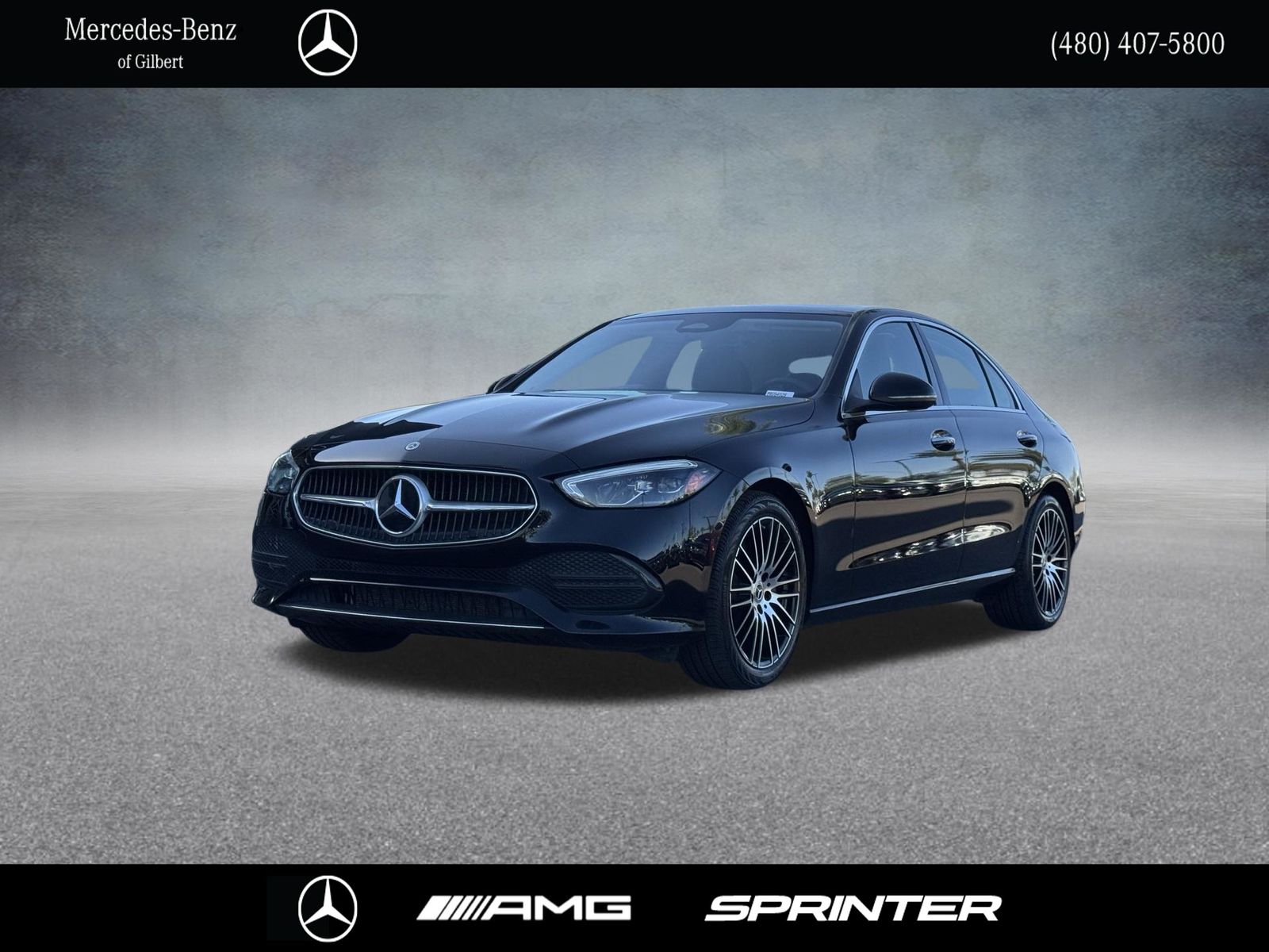 Black 2023 Mercedes-Benz C-Class Sedan Rear-Wheel Drive 9-Speed Automatic