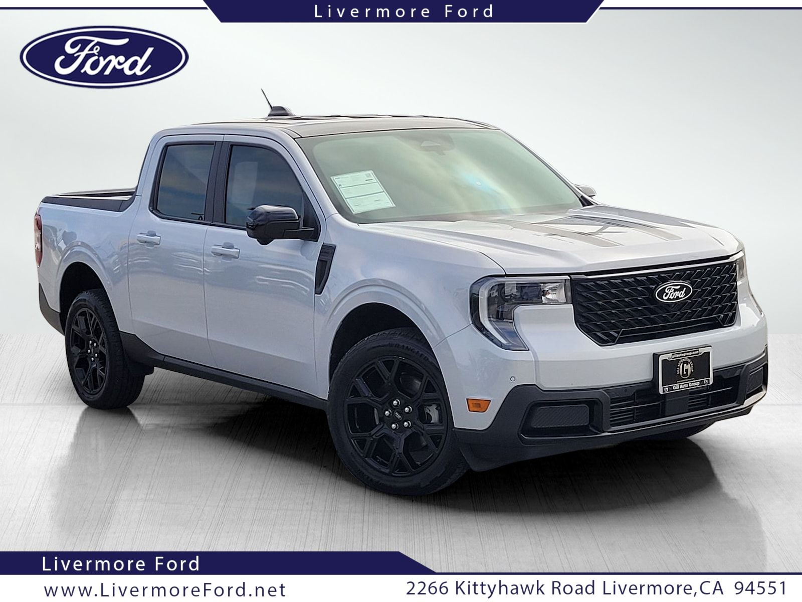 White Metallic 2025 Ford Maverick Lariat SuperCrew AWD Pickup Truck All-Wheel Drive 8-Speed Automatic