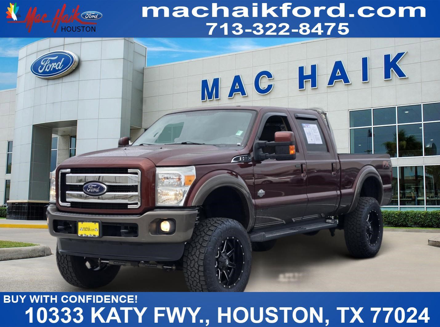 Red (Bronze Fire Metallic) 2016 Ford F-250 Super Duty King Ranch Crew Cab 4WD Pickup Truck Four-Wheel Drive 6-Speed Automatic Overdrive