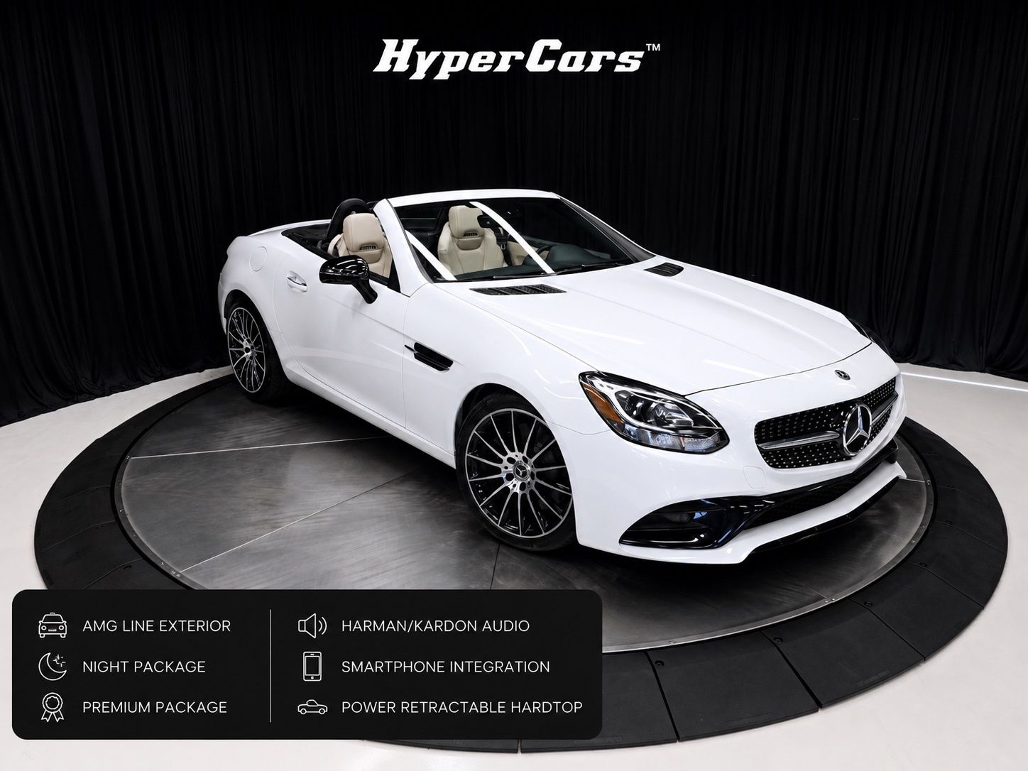 White 2019 Mercedes-Benz SLC Convertible Rear-Wheel Drive 9-Speed Automatic
