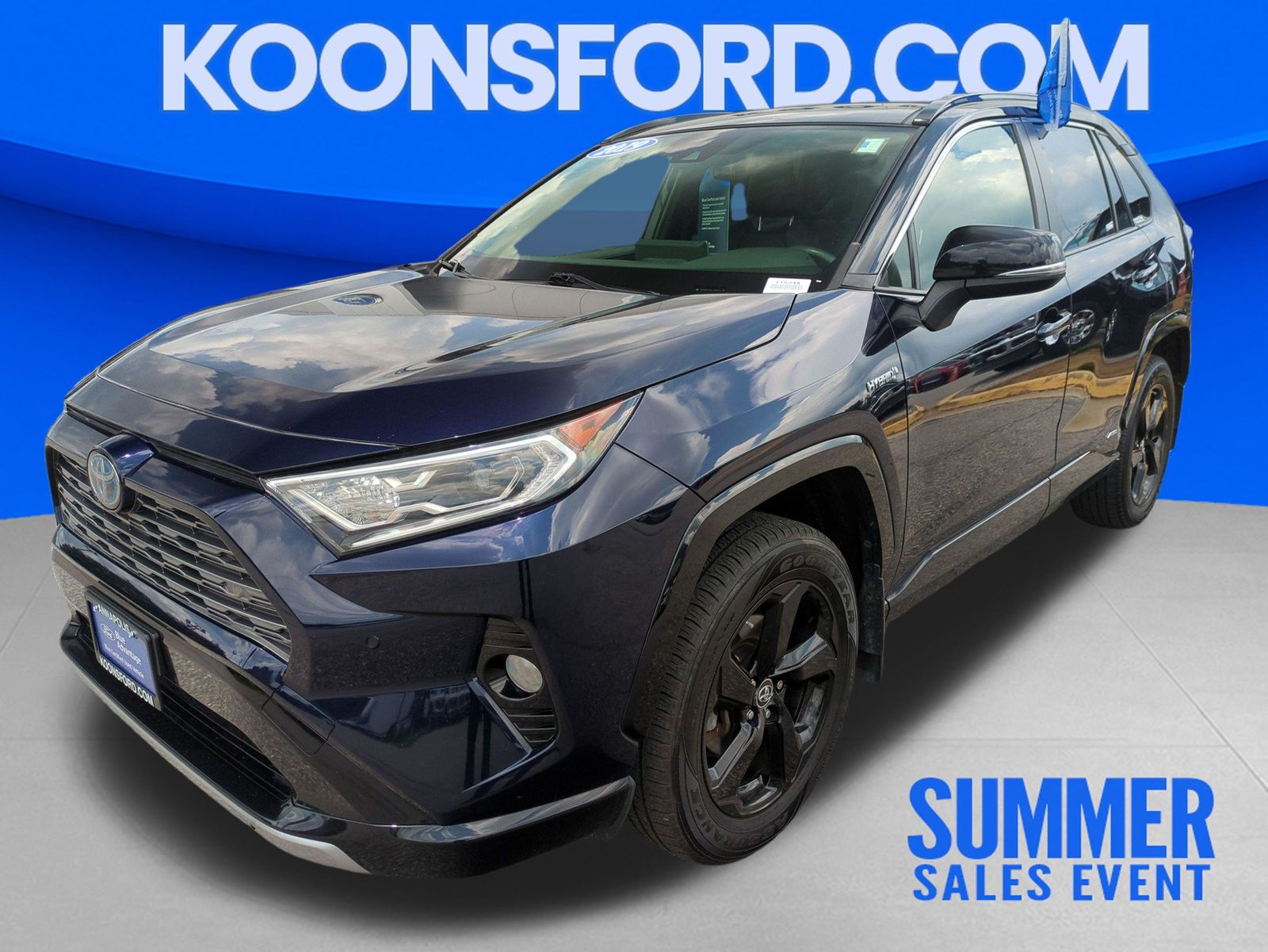 Black 2019 Toyota RAV4 Hybrid SUV / Crossover All-Wheel Drive Continuously Variable Transmission