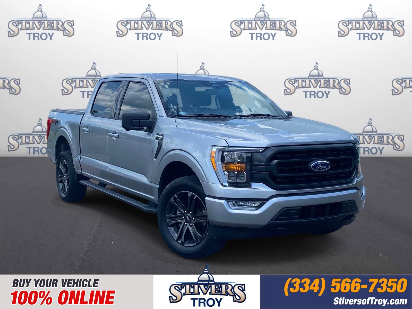 Silver Metallic 2022 Ford F-150 Pickup Truck Four-Wheel Drive Automatic