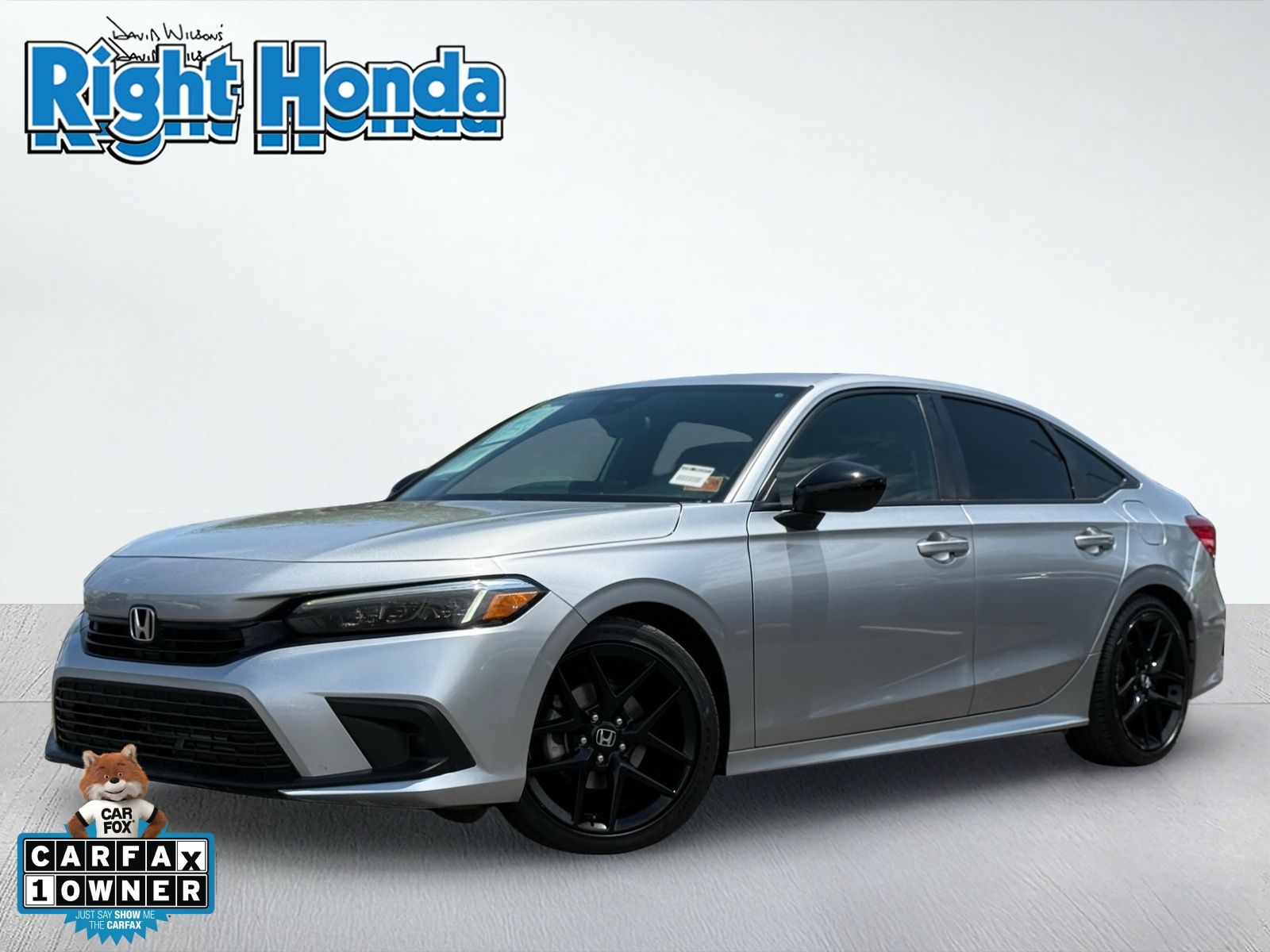 Silver 2024 Honda Civic Sedan Front-Wheel Drive Continuously Variable Transmission