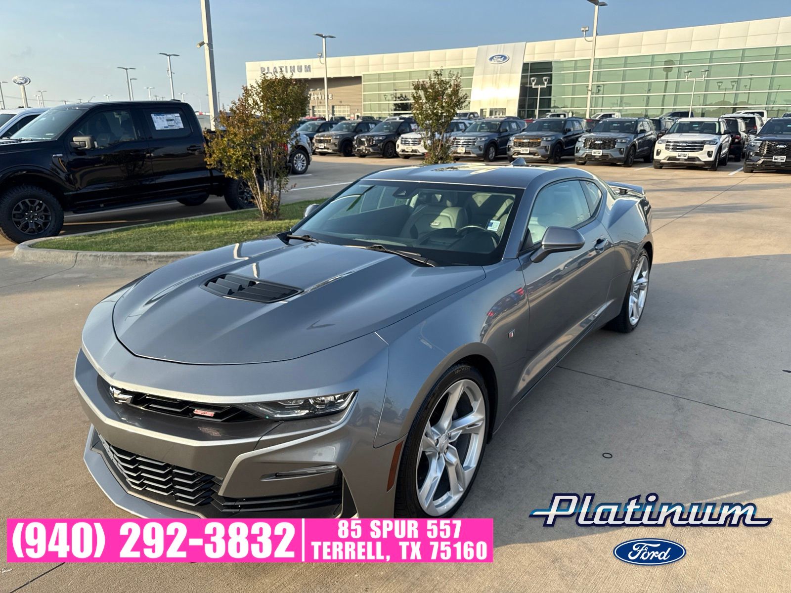 Gray (Satin Steel Metallic) 2020 Chevrolet Camaro Coupe Rear-Wheel Drive Automatic
