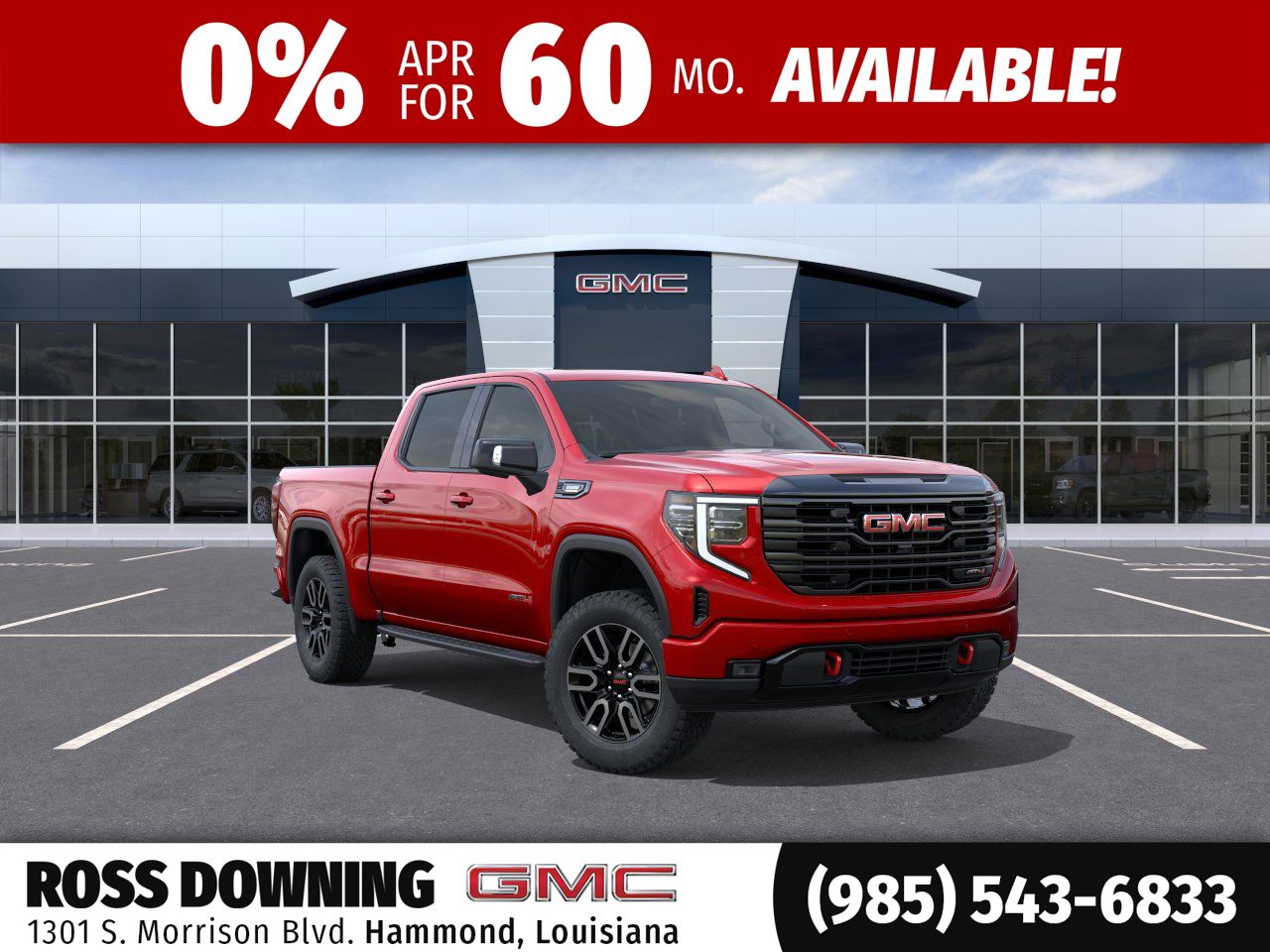 2026 GMC Sierra 1500 AT4 Red at Ross Downing Buick GMC