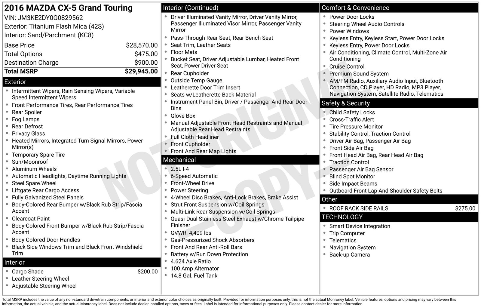 Used Car 2016 Mazda Cx-5  Grand Touring For Sale Under $12,000 In Austin, Texas