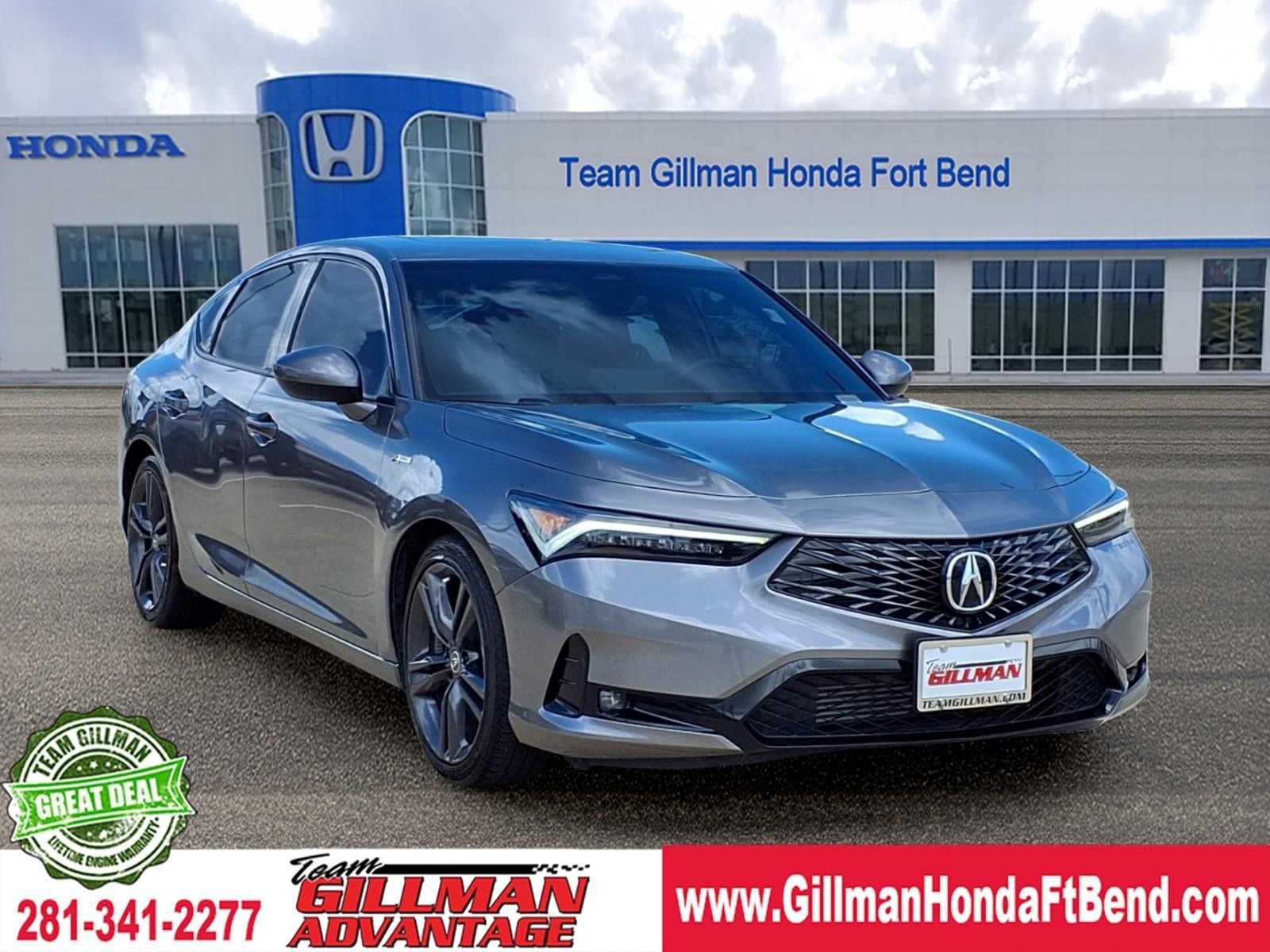 Liquid Carbon Metallic 2023 Acura Integra FWD with A-SPEC Package Sedan Front-Wheel Drive Continuously Variable Transmission