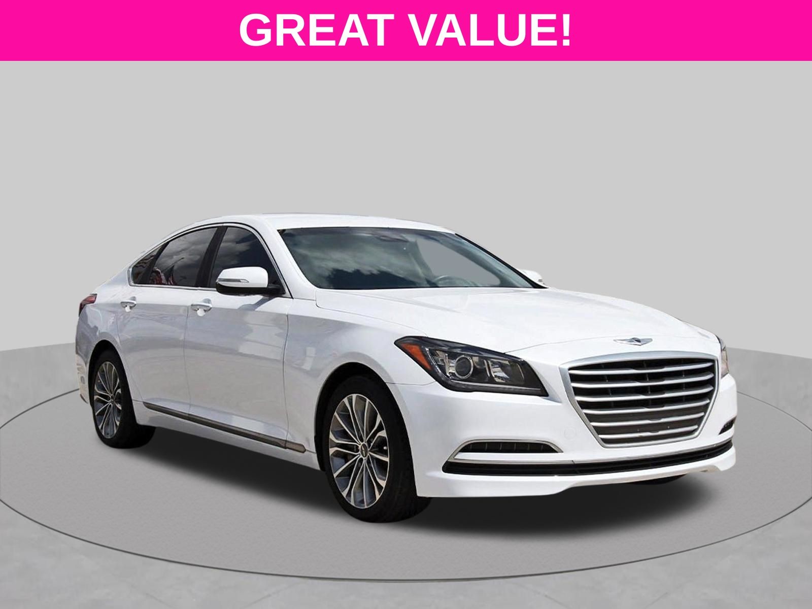 Casablanca White 2015 Hyundai Genesis Sedan Rear-Wheel Drive 8-Speed Automatic