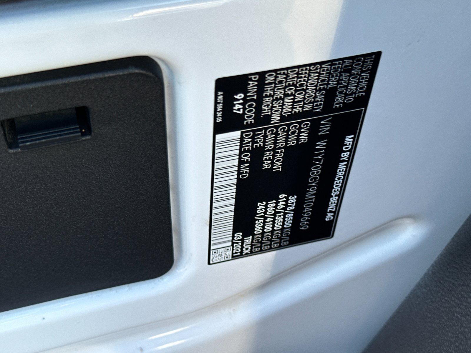used 2021 Mercedes-Benz Sprinter 1500 car, priced at $31,788