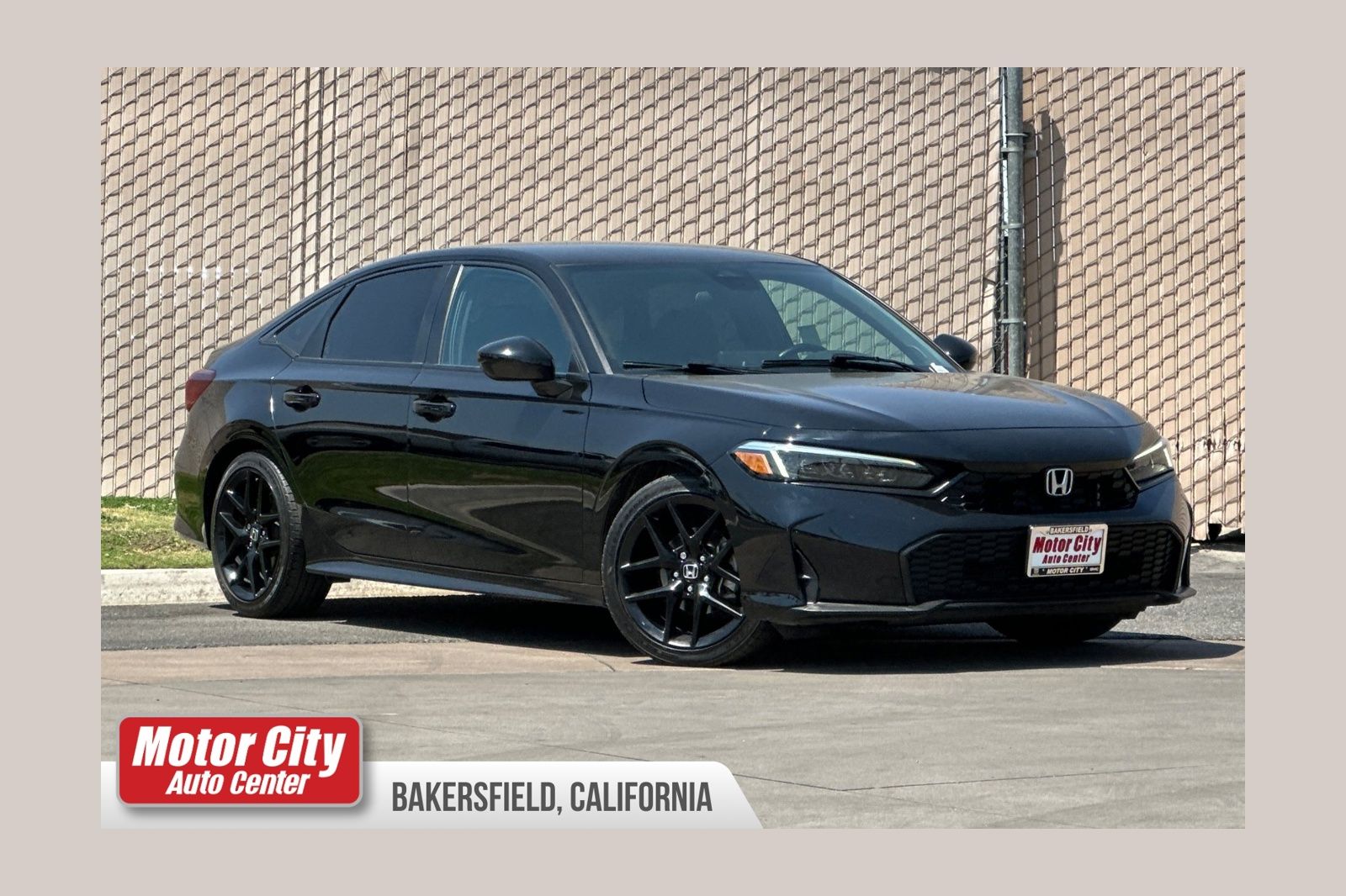 Black 2025 Honda Civic Sedan Front-Wheel Drive Continuously Variable Transmission