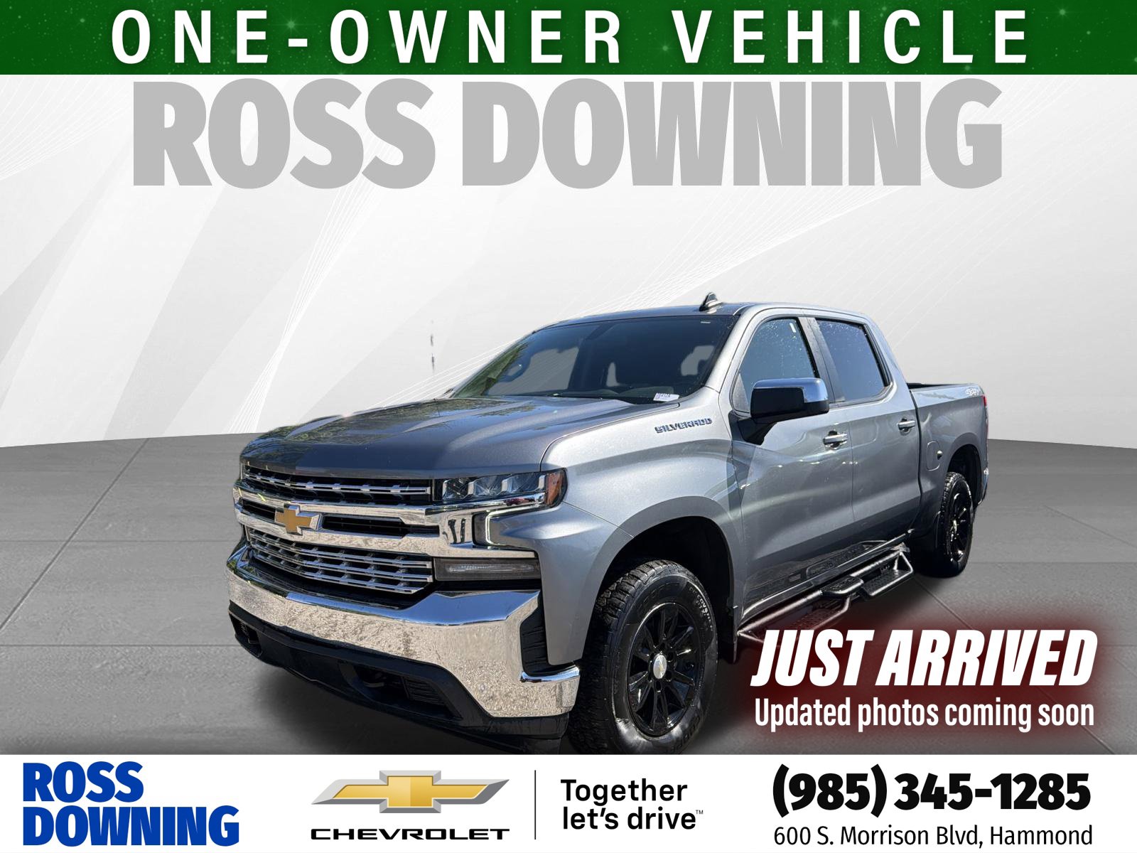 Gray (Satin Steel Metallic) 2021 Chevrolet Silverado 1500 Pickup Truck Four-Wheel Drive 8-Speed Automatic