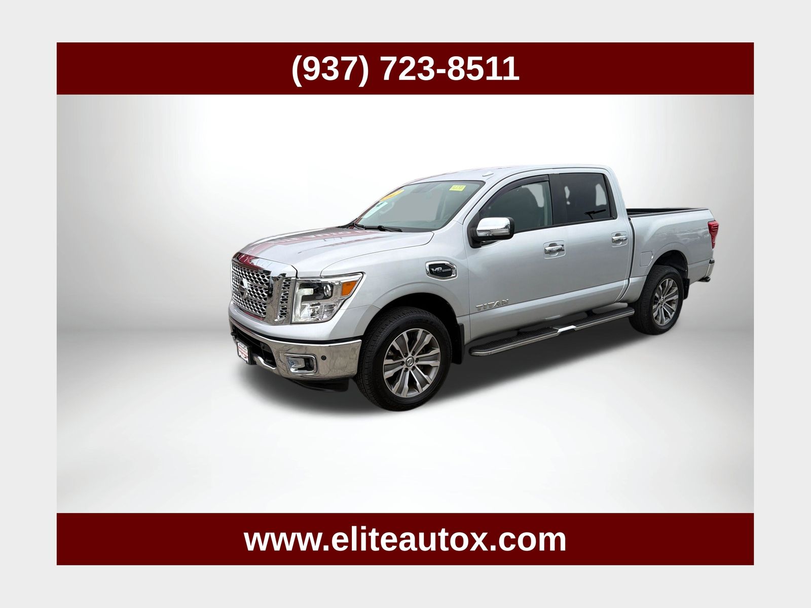Brilliant Silver Metallic 2017 Nissan Titan Pickup Truck Four-Wheel Drive 7-Speed Automatic