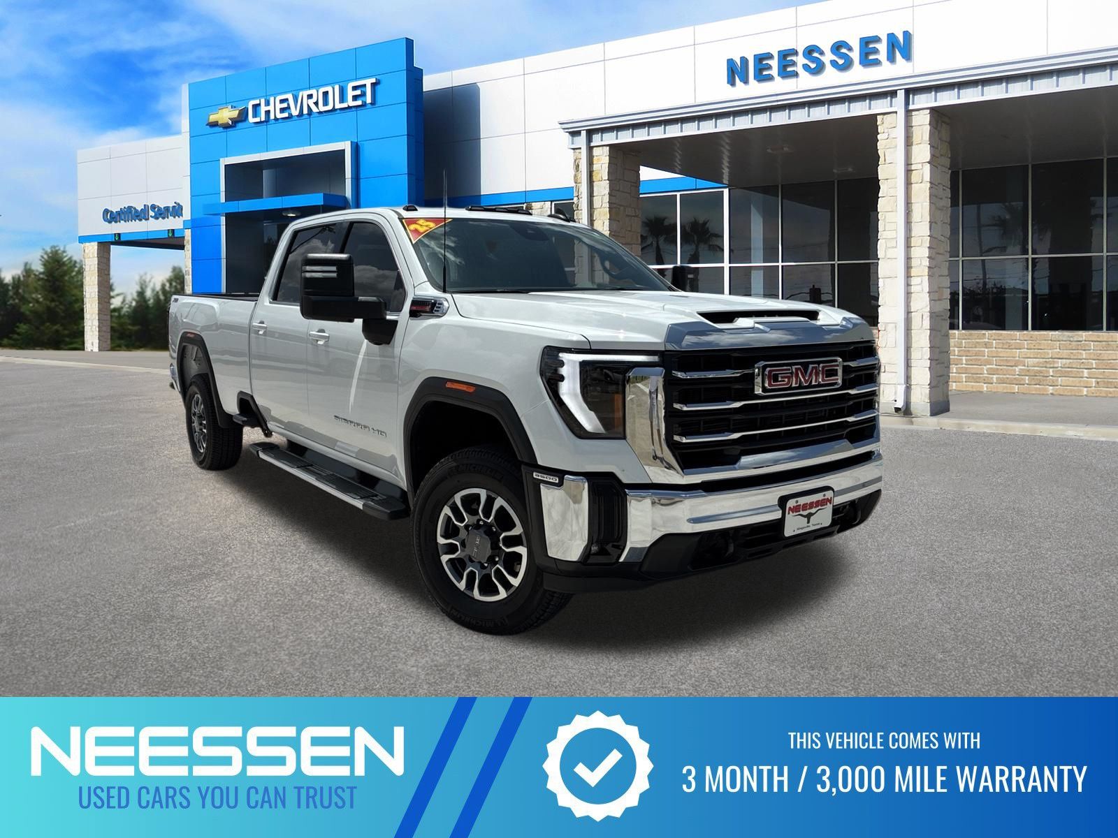 Summit White 2025 GMC Sierra 3500HD Pickup Truck Four-Wheel Drive Automatic