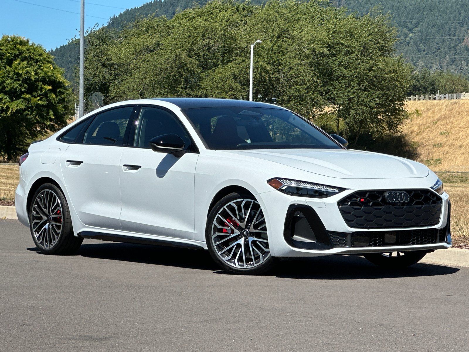 Glacier White 2026 Audi S5 Sedan All-Wheel Drive 7-Speed Automatic