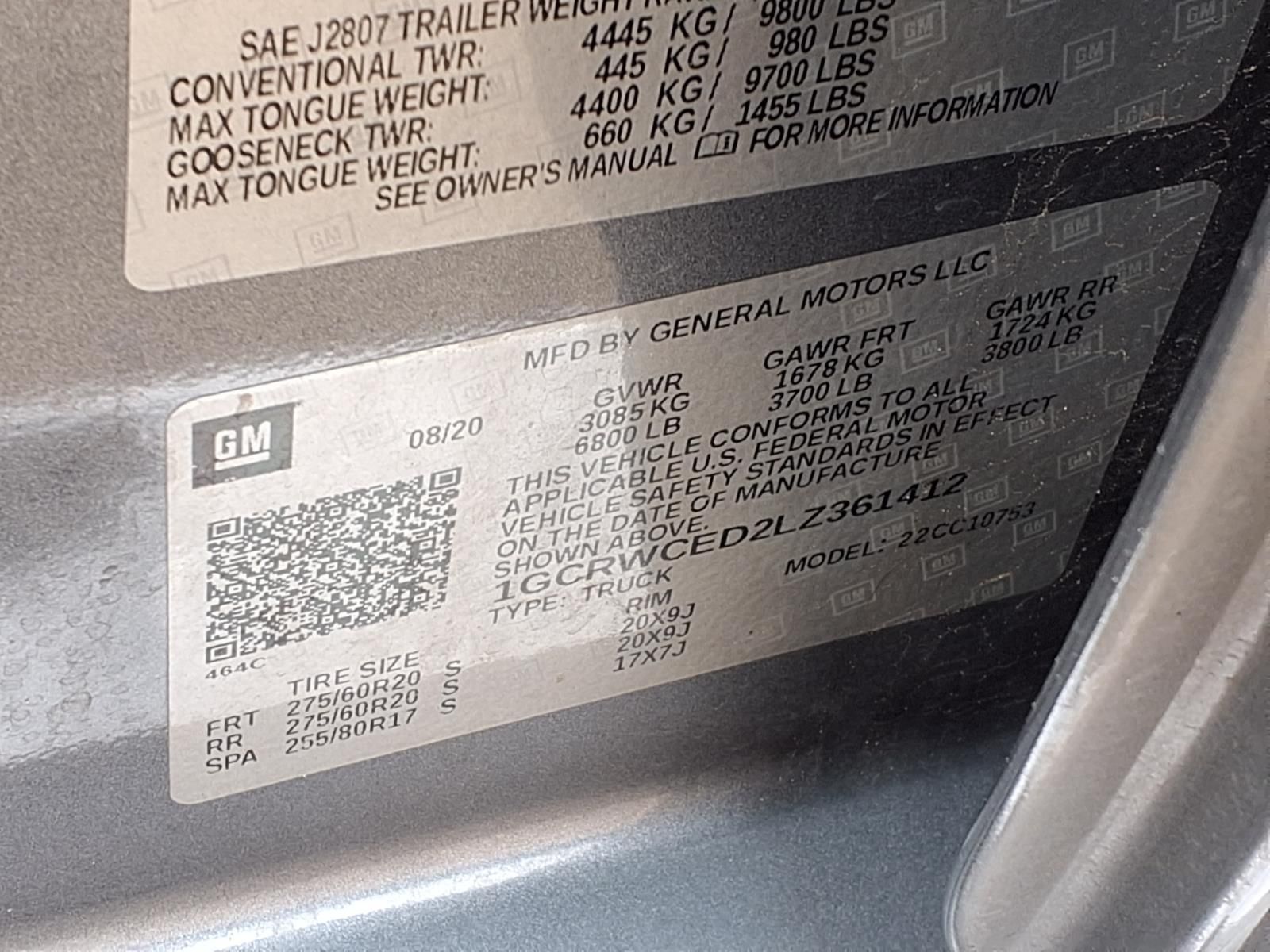 2020 Chevrolet Silverado 1500 LT Gray at Traditions Chevrolet