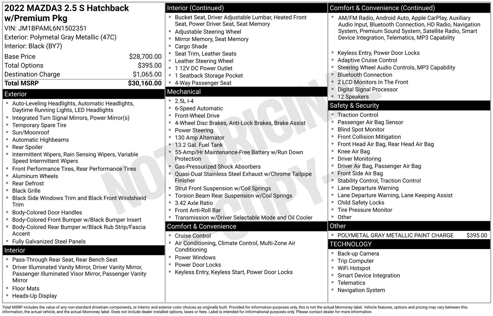 Used Car 2022 Mazda Mazda3  Premium For Sale Under $25,000 In Austin, Texas