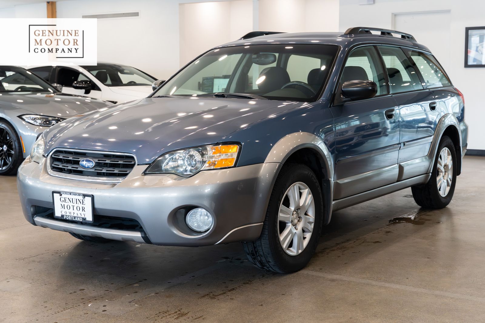 Atlantic Blue Pearl/Granite Gray Opal 2005 Subaru Outback 2.5 i Wagon Wagon All-Wheel Drive 4-Speed Automatic Overdrive