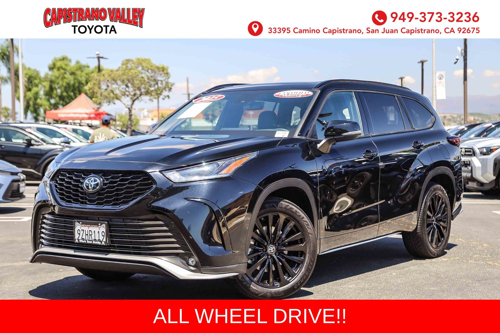 Midnight Black Metallic 2025 Toyota Highlander SUV / Crossover All-Wheel Drive 8-Speed Automatic