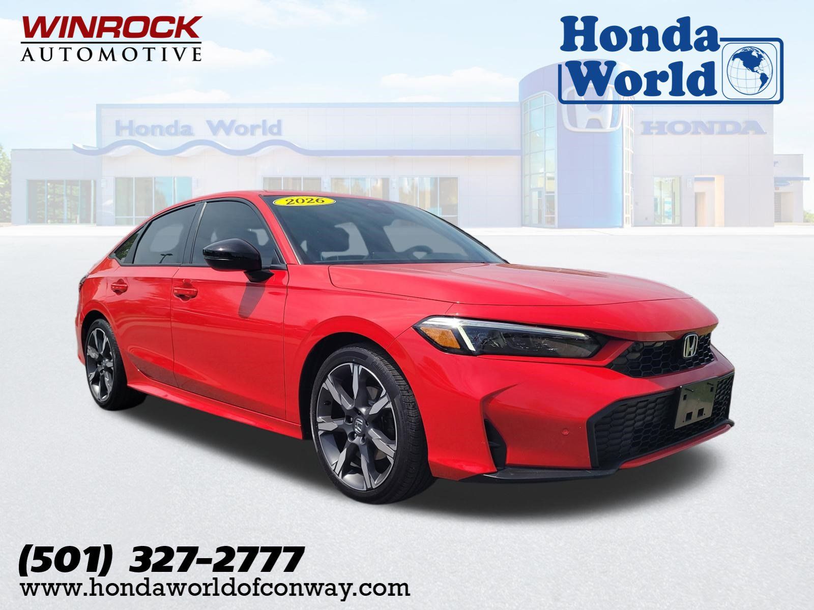 Rallye Red 2026 Honda Civic Hybrid Sport Sedan FWD Sedan Front-Wheel Drive Continuously Variable Transmission