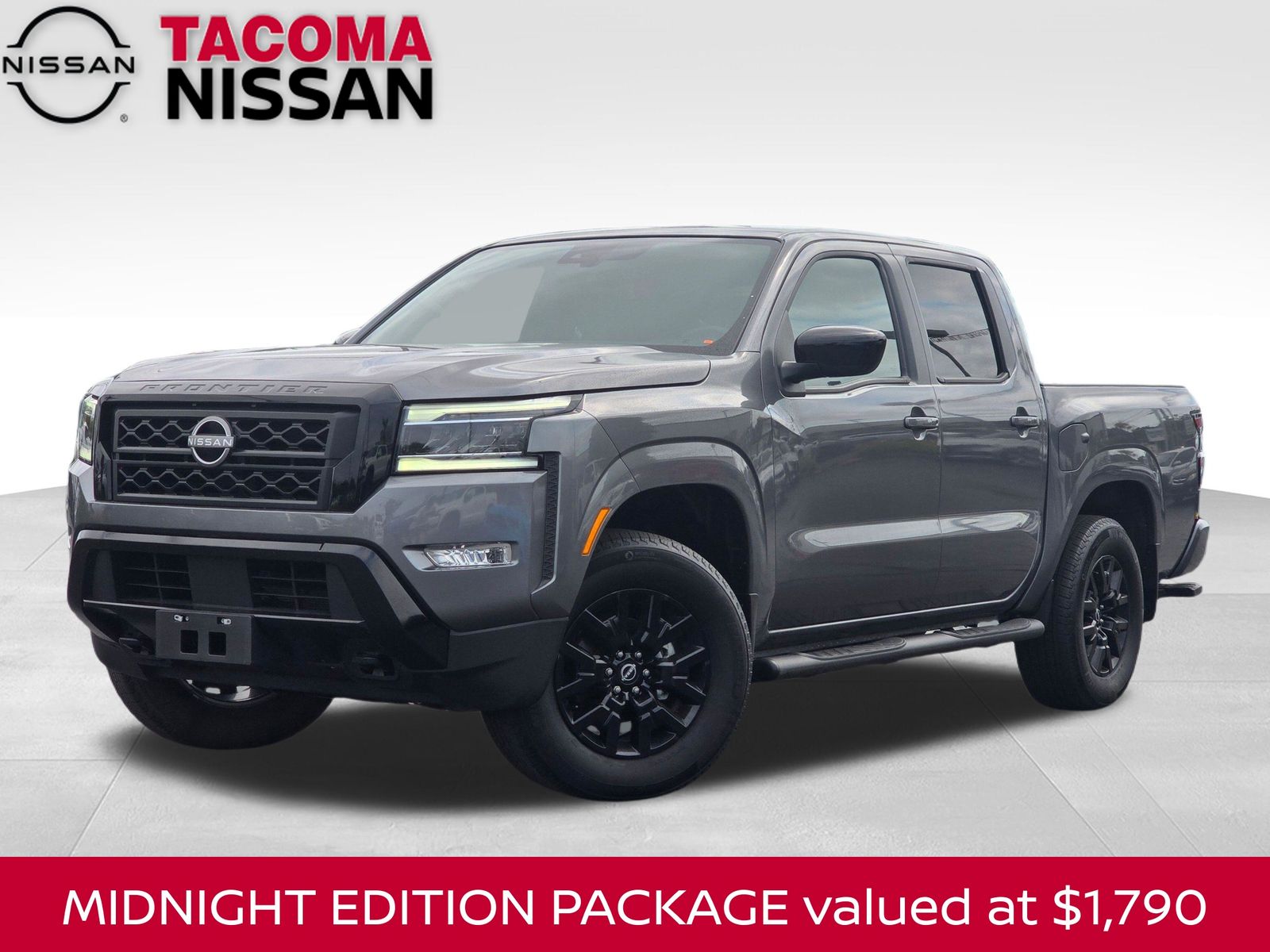 Gray (Gun Metallic) 2023 Nissan Frontier Pickup Truck Four-Wheel Drive 9-Speed Automatic