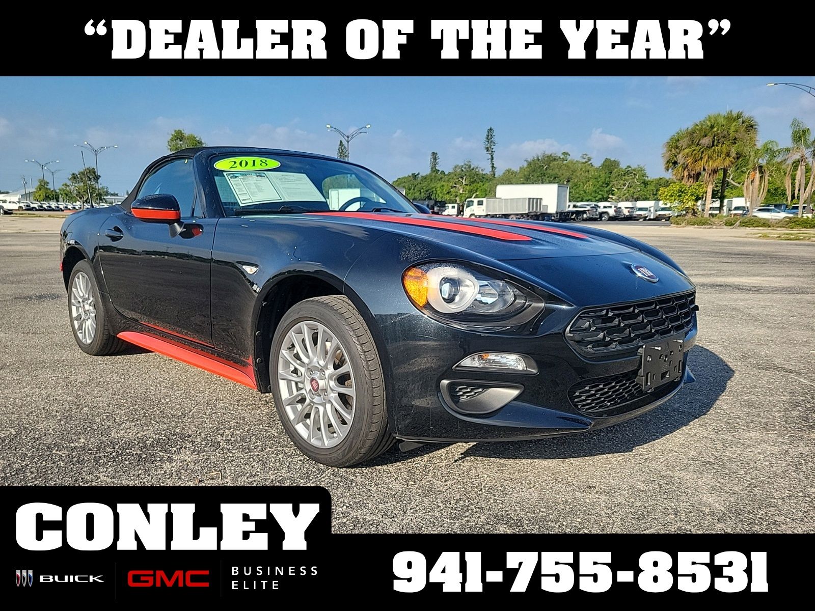 Black Metallic 2018 FIAT 124 Spider Classica Convertible Rear-Wheel Drive 6-Speed Automatic
