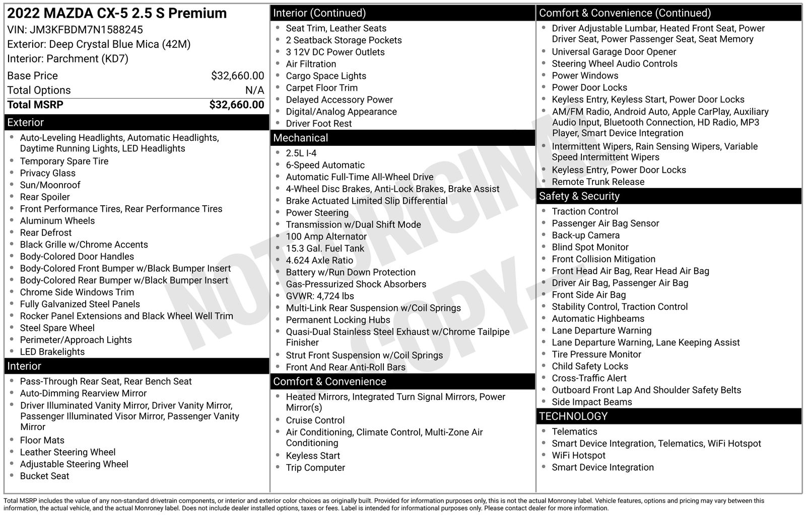 Used Car 2022 Mazda Cx-5  2.5 S Premium Package For Sale Under $25,000 In Austin, Texas