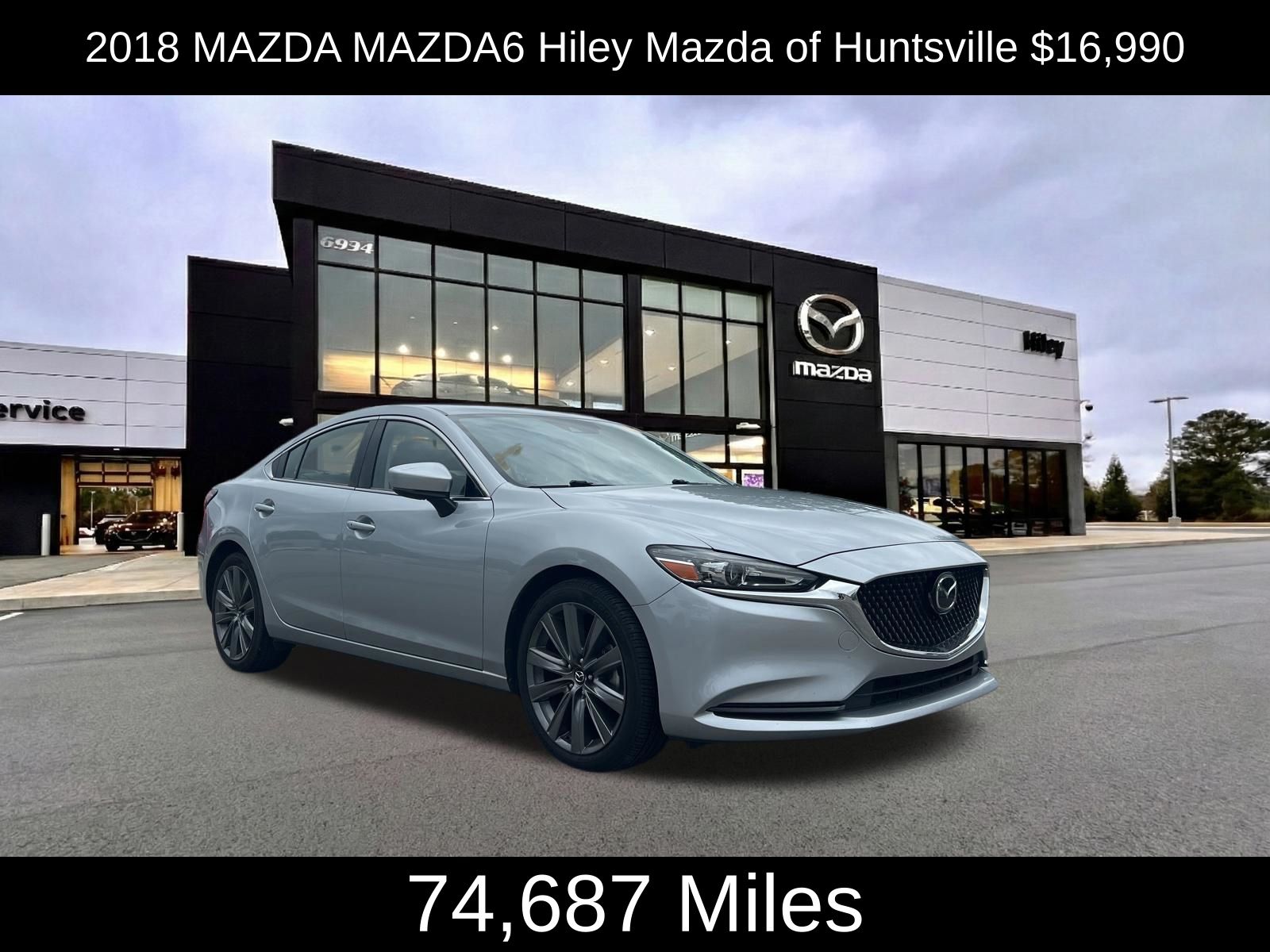 Sonic Silver Metallic 2018 Mazda MAZDA6 Touring Sedan FWD Sedan Front-Wheel Drive 6-Speed Automatic