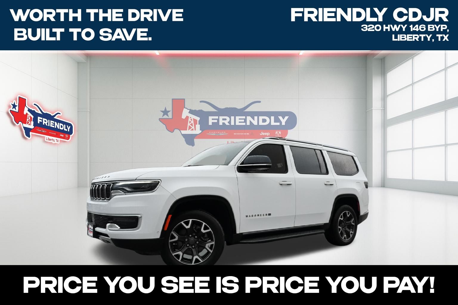 Bright White Clearcoat 2024 Jeep Wagoneer Series III 4WD SUV / Crossover Four-Wheel Drive 8-Speed Automatic