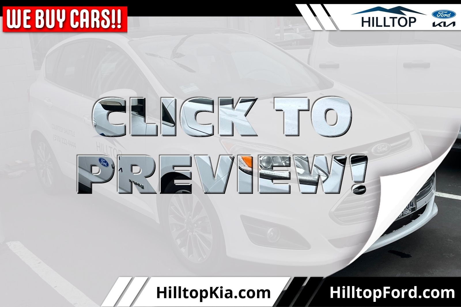 Oxford White 2018 Ford C-Max Hybrid Titanium FWD Wagon Front-Wheel Drive Continuously Variable Transmission