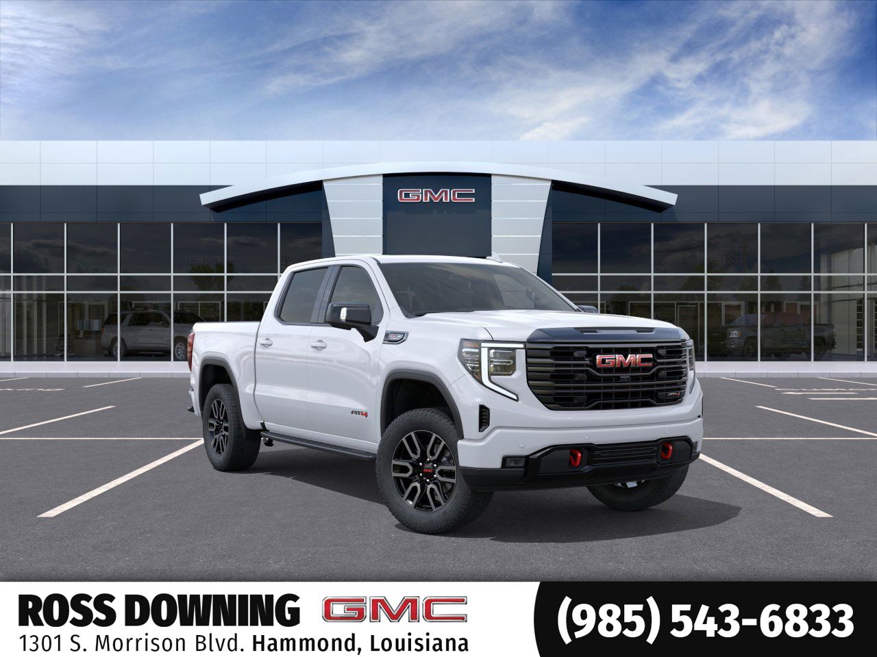 2026 GMC Sierra 1500 AT4 White at Ross Downing Buick GMC