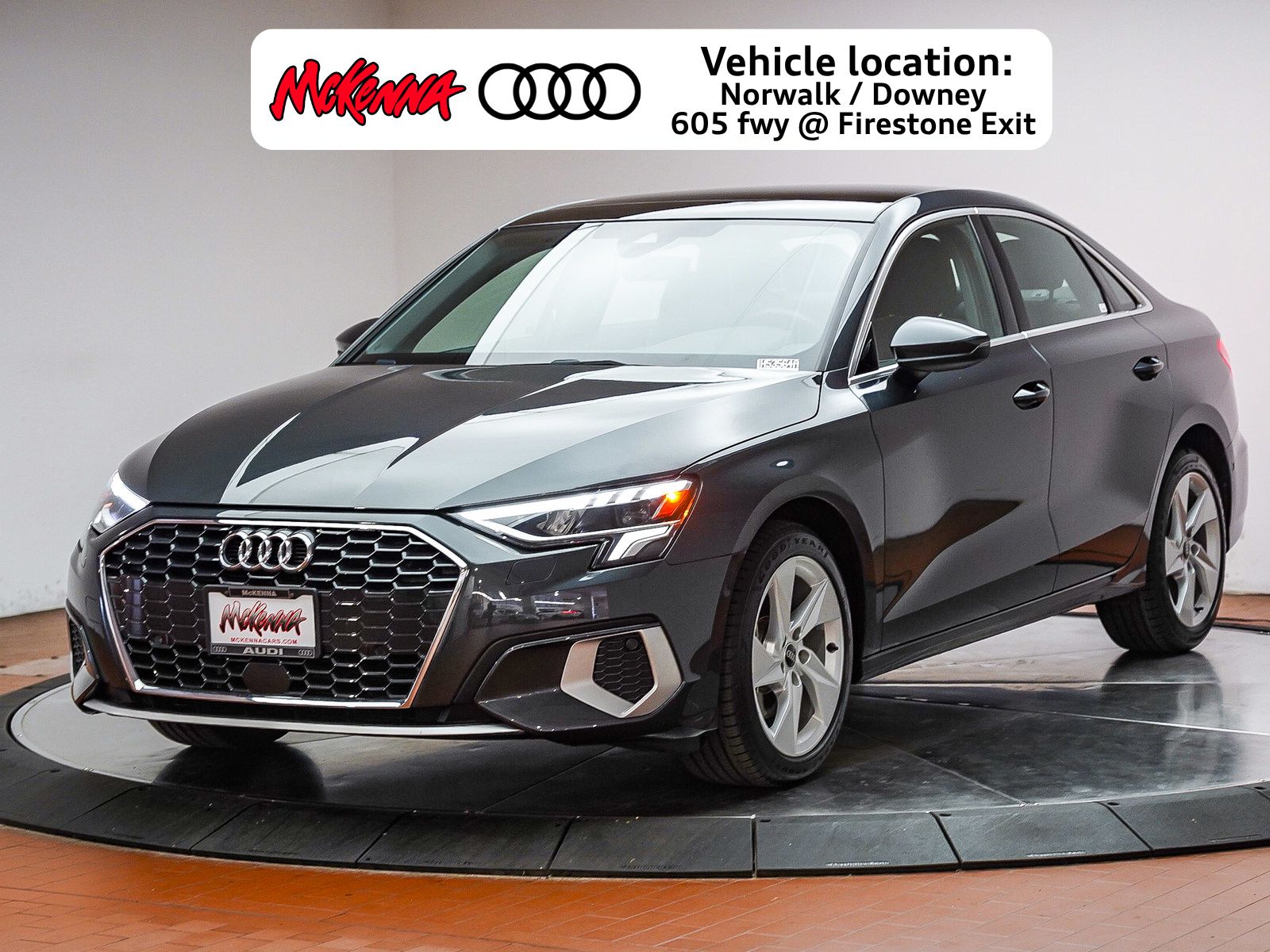 Gray Metallic 2023 Audi A3 Sedan Front-Wheel Drive 7-Speed Automatic