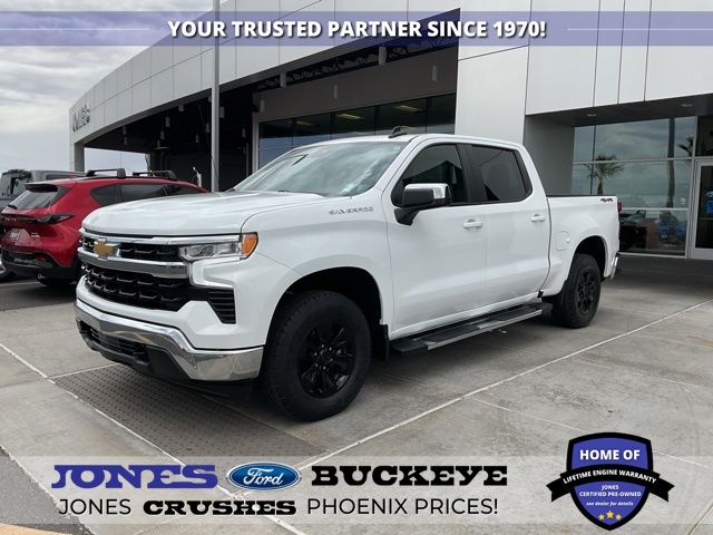 Summit White 2024 Chevrolet Silverado 1500 LT Crew Cab 4WD Pickup Truck Four-Wheel Drive 8-Speed Automatic