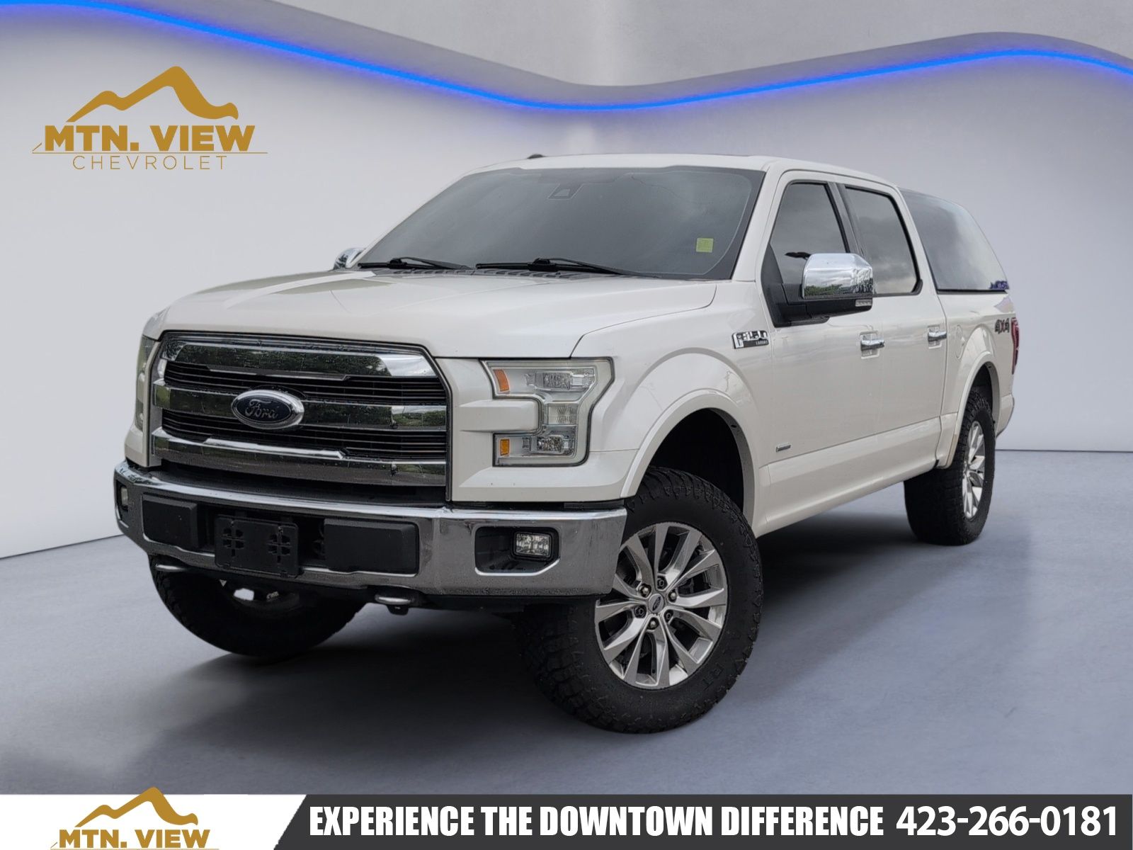 Gray 2016 Ford F-150 Lariat SuperCrew 4WD Pickup Truck Four-Wheel Drive 6-Speed Automatic