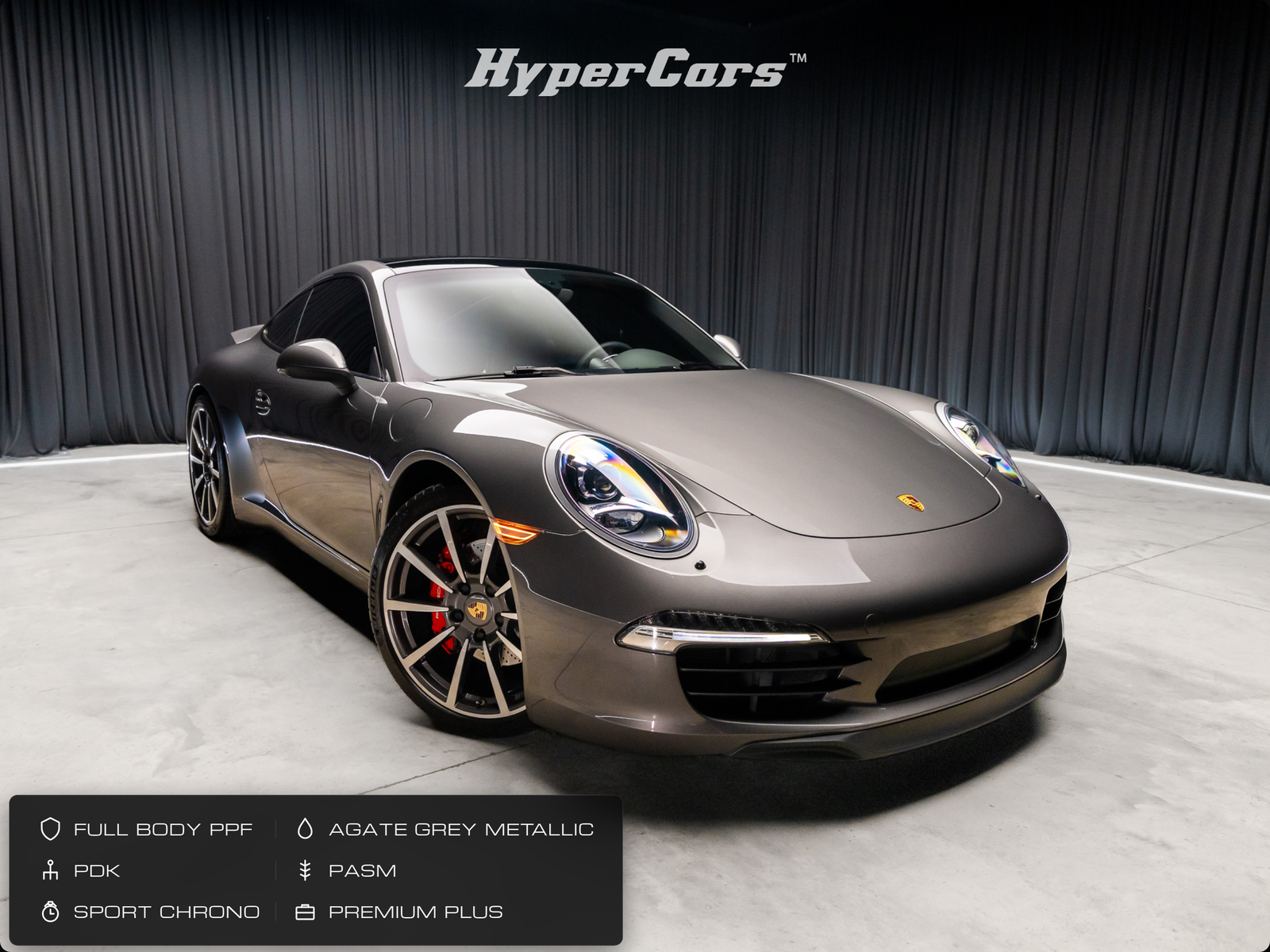 Gray 2013 Porsche 911 Coupe Rear-Wheel Drive 7-Speed Automatic