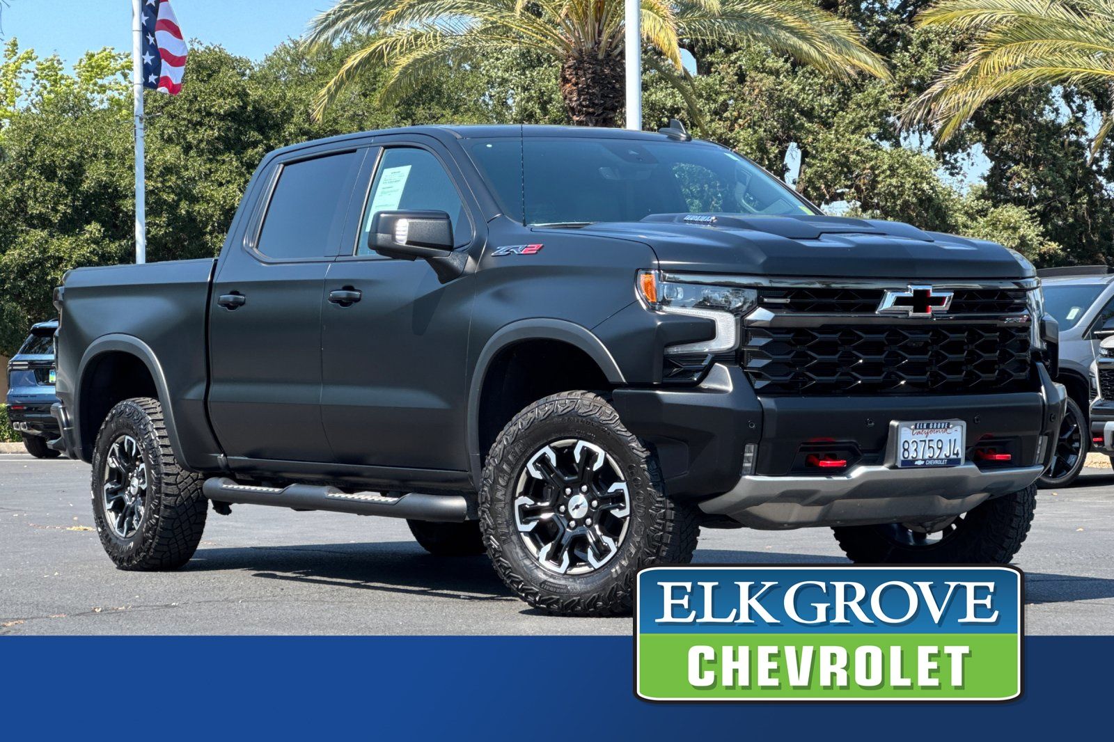 Black 2025 Chevrolet Silverado 1500 Pickup Truck Four-Wheel Drive Automatic